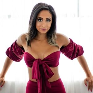 Velvet Red Top and Pants